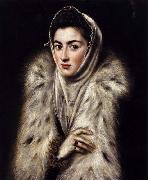 GRECO, El A Lady in a Fur Wrap Sweden oil painting artist
